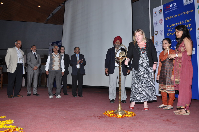 Ms Sally Goggin, British Council, India, Education Director inauguration the UKIERI Concrete Congress held at IIT Delhi 8-10 March 2011